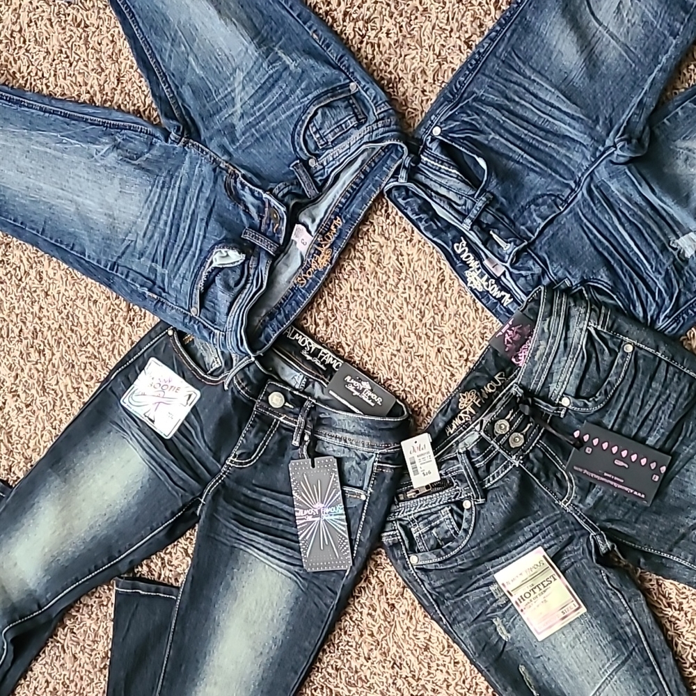 Almost famous jeans size 1 and 3
